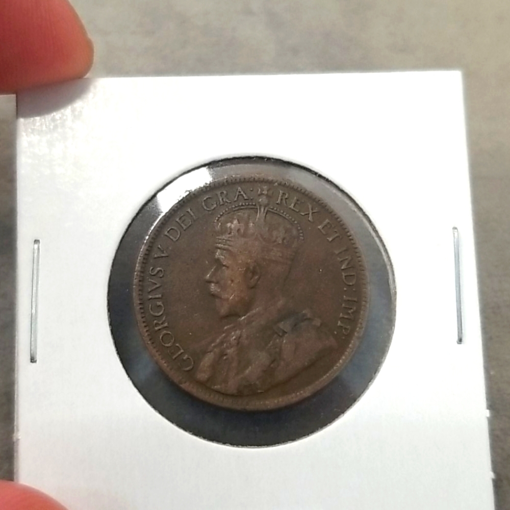 1916 Canada one cent coin